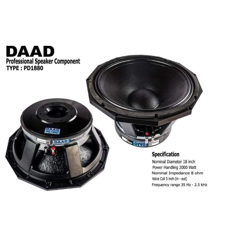 Speaker Daad Pd1880 Original Subwoofer