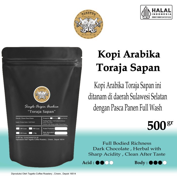 

Cuci Gudang Kopi Arabika Toraja Sapan 500Gr Biji Atau Bubuk Arabica Coffee