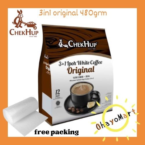 

Terlaris Chekhup 3In1 / Chek Hup Original/ White Coffee/ Instant Coffee 600G