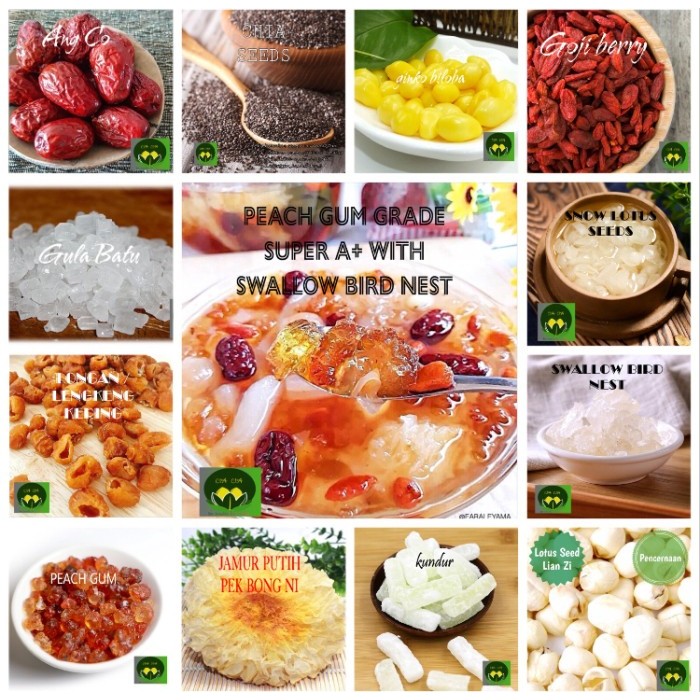 

Best Seller Peach Gum Paket Grade Super A+ Tao Jiao Dessert Collagen
