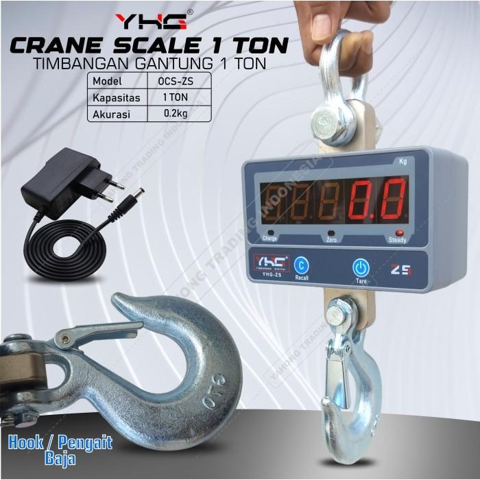 Timbangan Gantung Digital / Timbangan Barang 1 Ton 0.2Kg