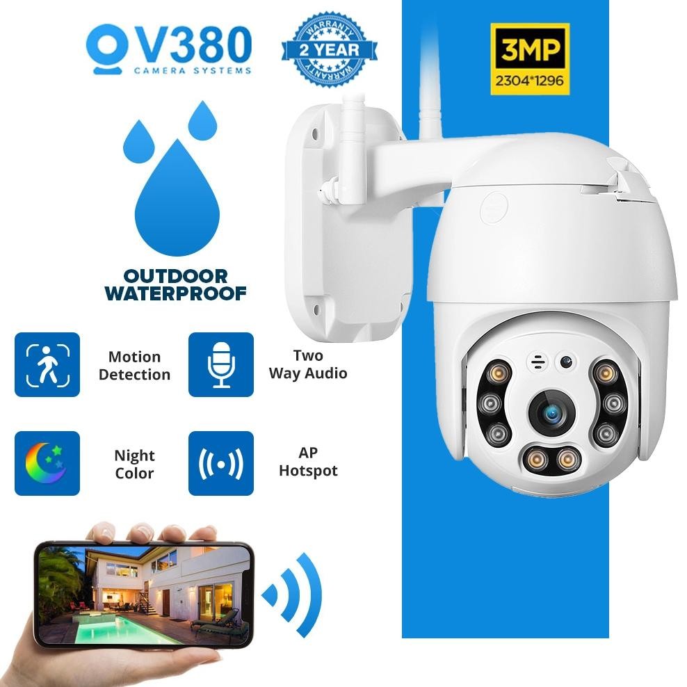 V380pro Y06  Cctv Outdoor Waterproof IP66 3MP 1080P HD Garansi 2 Tahun