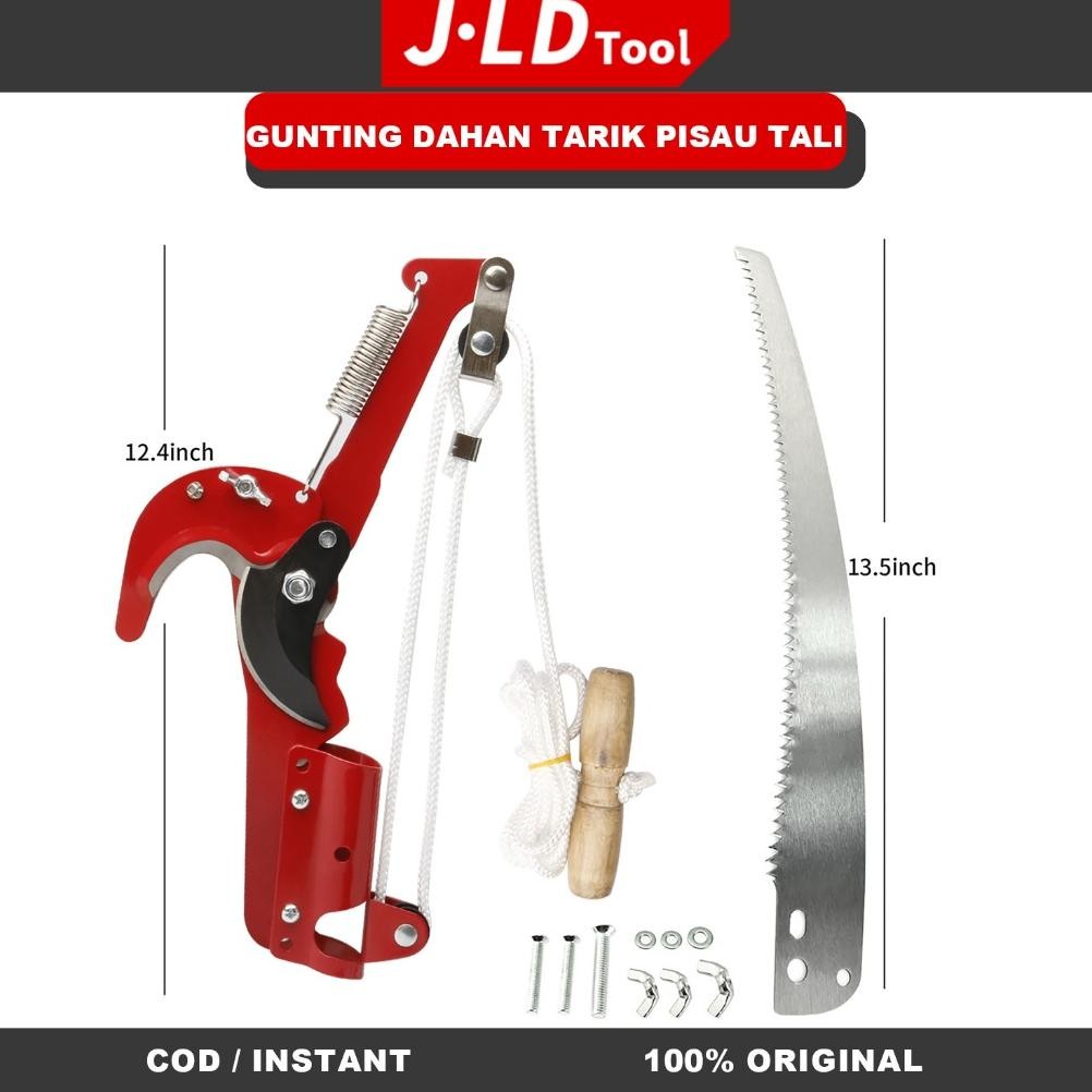 JLD Tree Pruner/GUNTING DAHAN TARIK PISAU TALI/Gunting Pemetik Buah Tinggi/Adjustable Telescopic Ala