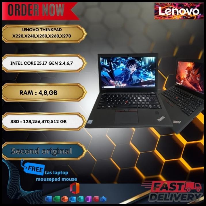 SECOND LENOVO THINKPAD X220,X240,X250,X260,X270 X280 BERKUALITAS