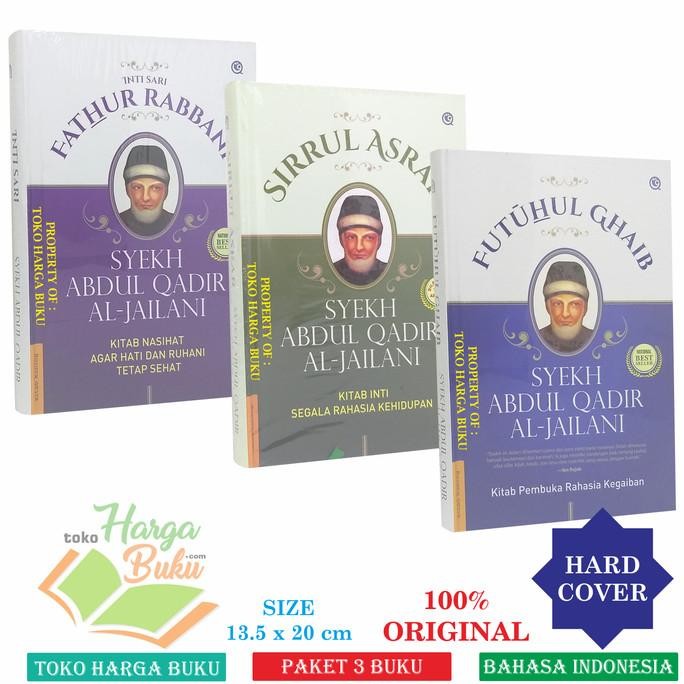 

Paket 3 Buku Inti Sari Fathur Rabbani Sirrul Asrar Futuhul Ghaib QAF
