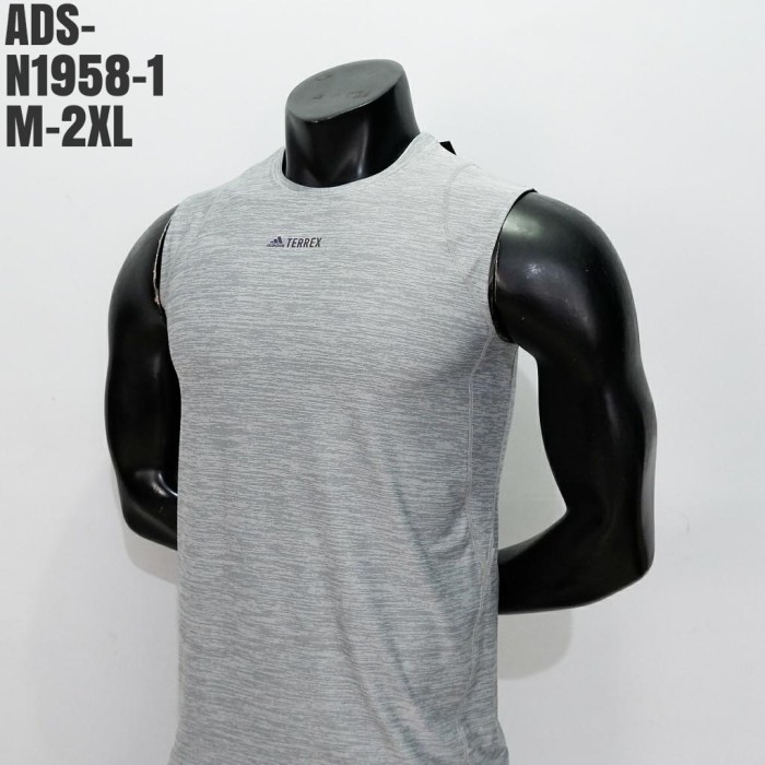 Cardito - Kaos Singlet Gym Pria Adidas Tanktop Asdan Sportswear
