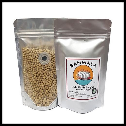 

Lada Putih 80G Premium Biji/Bubuk White Pepper Banmala Spices