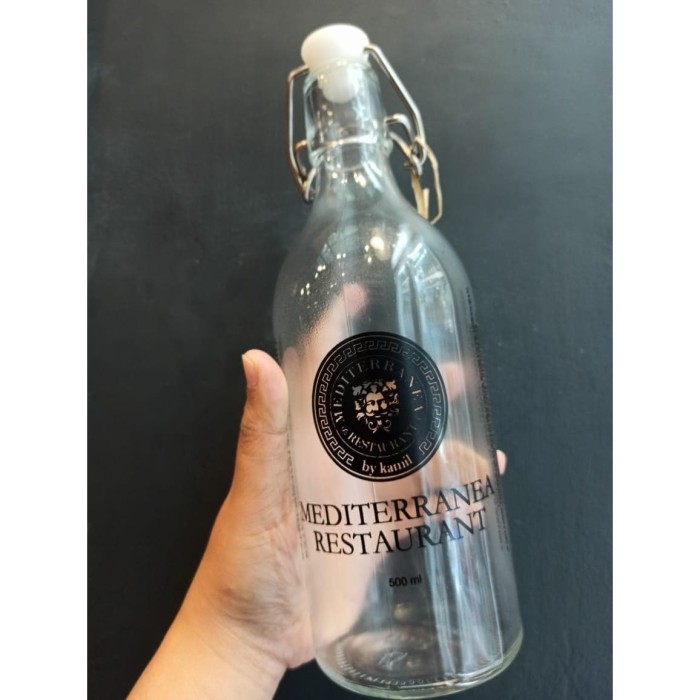 

Legend - Botol Kaca Glass Bottle Tempat Air Drink Logo Mediterranea Gelas 500Ml