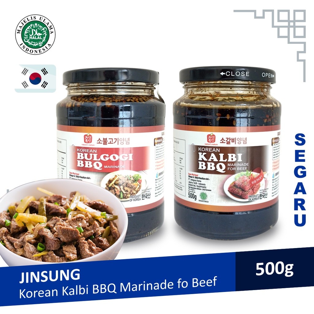 

Jinsung Korean Bbq Kalbi Buogi Marinasi Sauce Halal 500 Gram