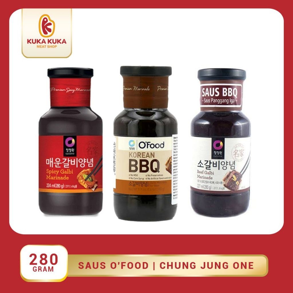 

Ofood Korean Bbq Sauce Chung Jung One Marinade Sauce 280Gr