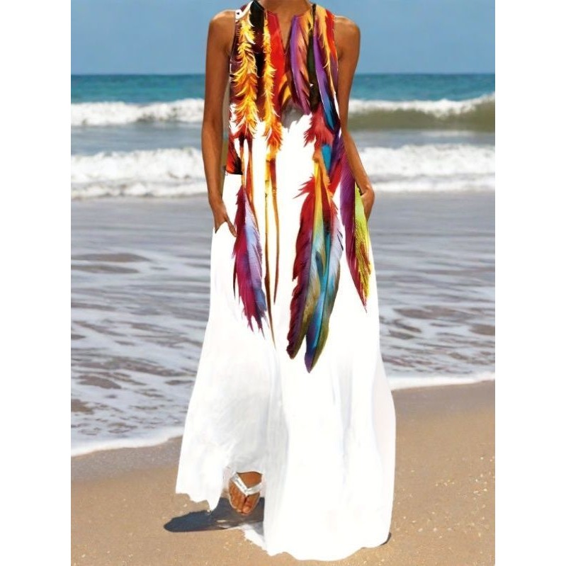 Summer New Dress Long Dress Retro Women's Clothing