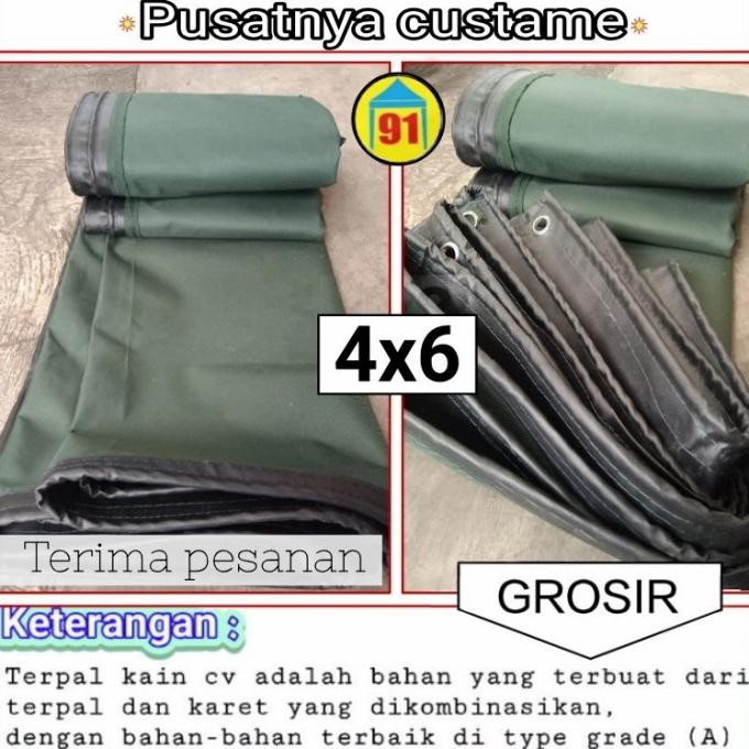 Terpal Kain Cv Tentara&Jeep Uk 4X6