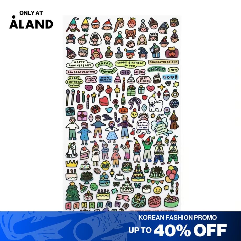 

[ALAND] ZERO PER ZERO - Diary Sticker Object2 - Stiker Lucu