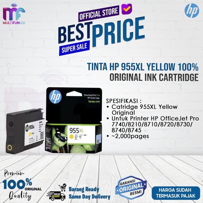 

Tinta HP 955XL Yellow 100% Original Ink Cartridge / Colour / Color