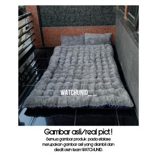 Surpet Bulu Rasfur Kasur Karpet Gender Ukuran 165x125x10 Free 2 Bantal