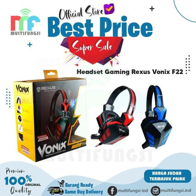 

Headset Gaming Rexus Vonix F22 (Head Set F-22) Garansi Resmi