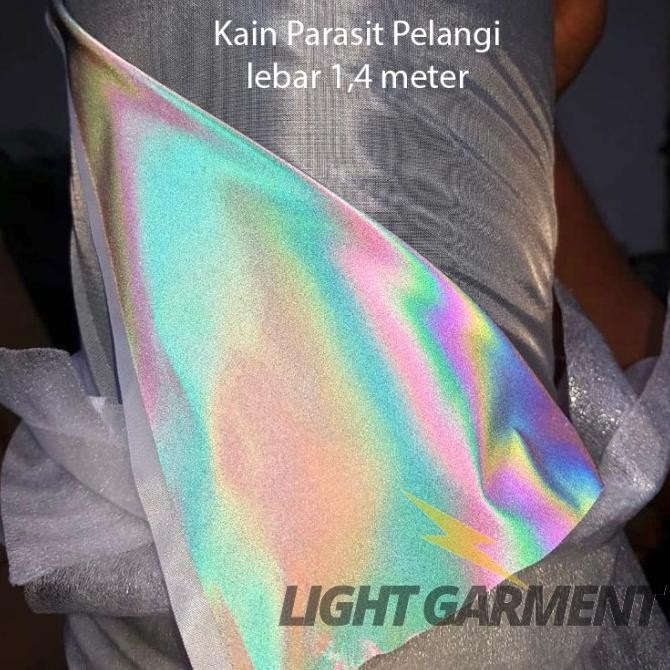

Kain Parasit Pelangi per 1 meter / Kain Scotlight Skotlet Reflektor