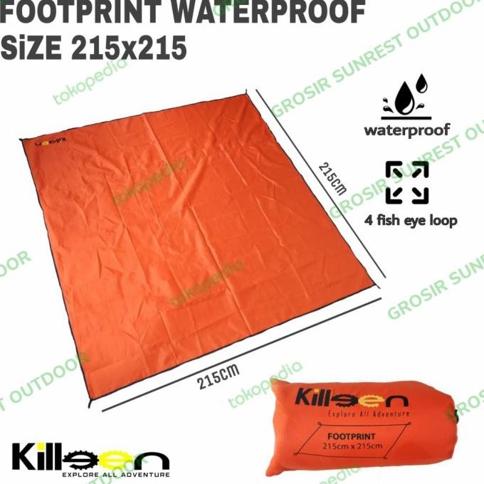 Footprint Naturehike 215 X 215Cm 3-4P Alas Tenda Waterproof Flysheet