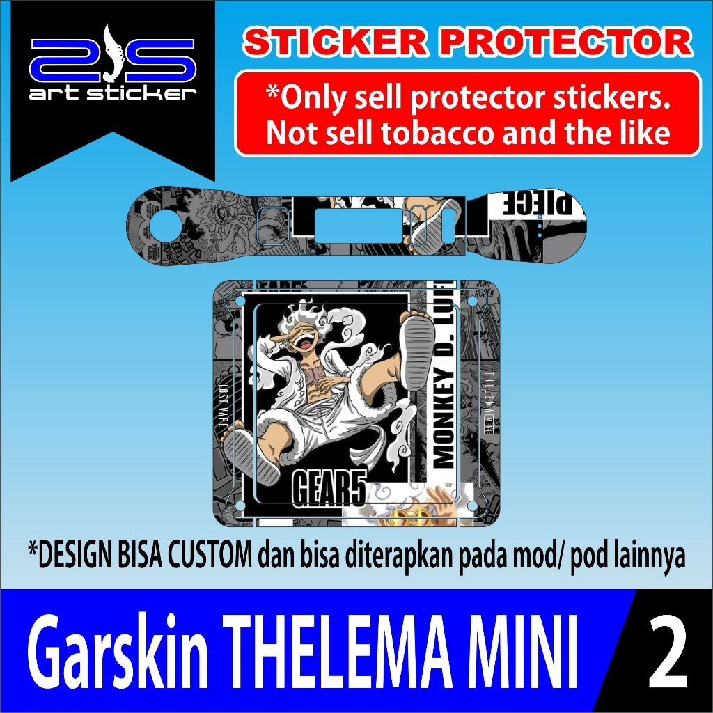 

Stikertelemamini Uv Varnish Printing Luffy Gear 5 Casing/Case Stiker Skin Wrap CUSTOM - Premium Quality