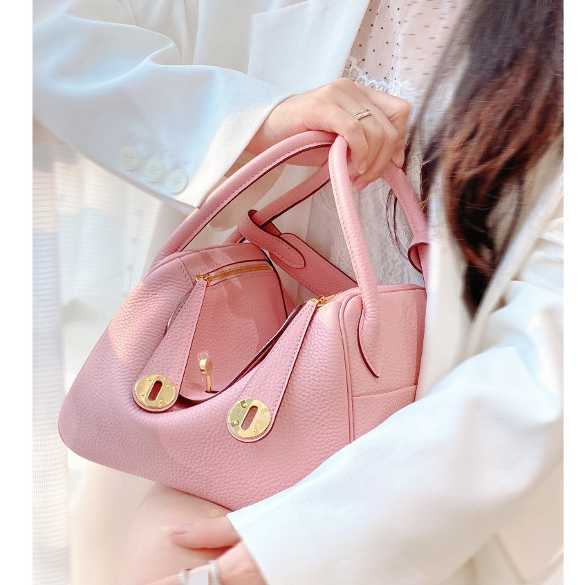 [Kualitas terbaik]Terlaris Lindy 26/30cm Togo kulit anak sapi warna solid tas wanita tas ransel bahu