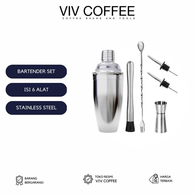 

Bartender Set / 6 in 1 Bartender Drink Set / Cocktail Shaker 550ml