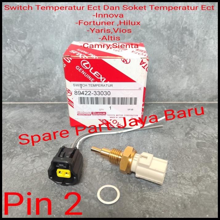 DISKON SWITCH ECT SENSOR TEMPERATUR SOKET ECT ALTIS YARIS CAMRY SIENTA 2PIN 