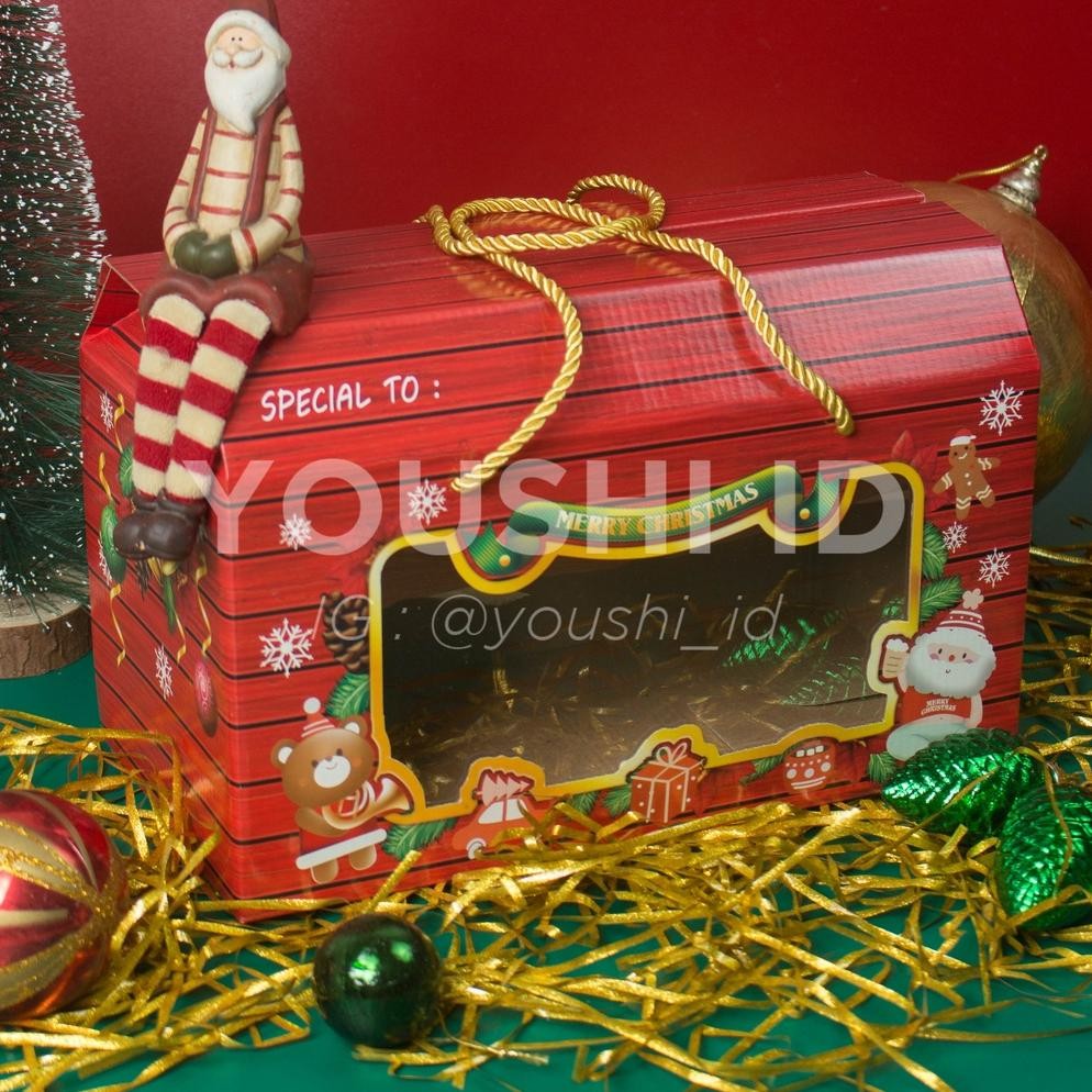 

CR - (5pcs)Box Kue Kering Natal/Dus Kue Kering Christmas/Dus 4 Toples Jar 500ml TERLARIS