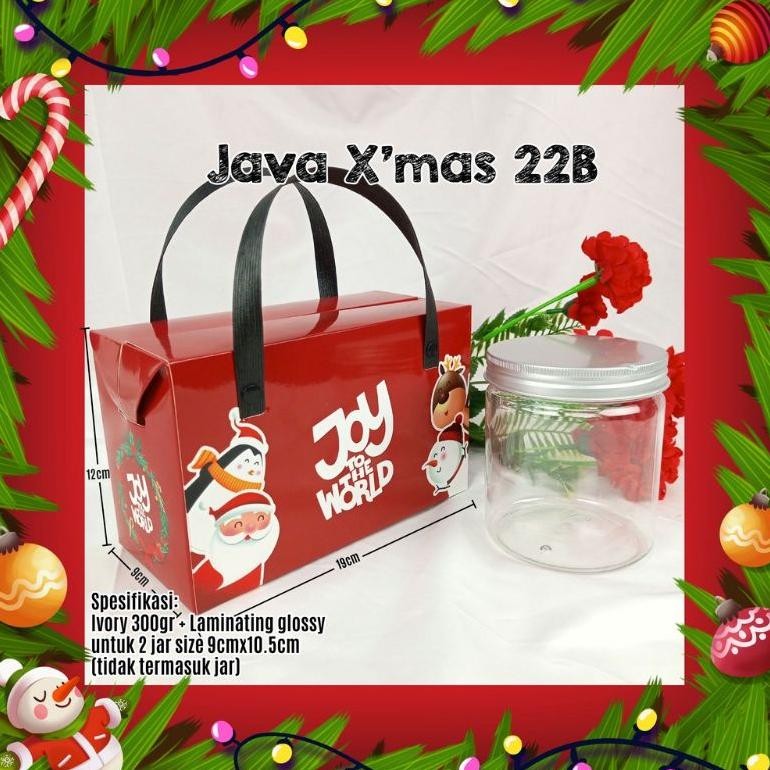 

CR - Box Tenteng Natal Untuk Toples Tabung (Per10pc) / Packaging christmas. Tabung Tidak Termasuk TERLARIS