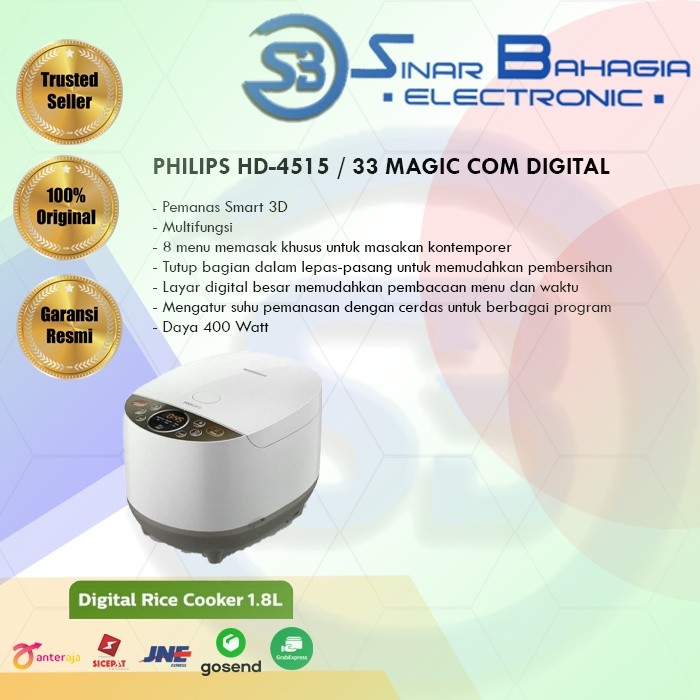 PHILIPS HD-4515 / 33 MAGIC COM DIGITAL (NEW) (KHUSUS BANDUNG)