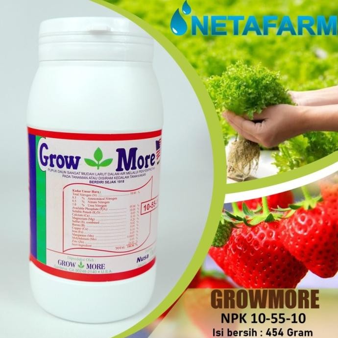 PUPUK NPK 10-55-10 GROWMORE 454 GRAM