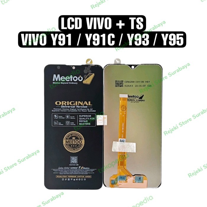 TERMURAH - LCD VIVO Y91 / Y91C / Y93 / Y95 BLACK + TS