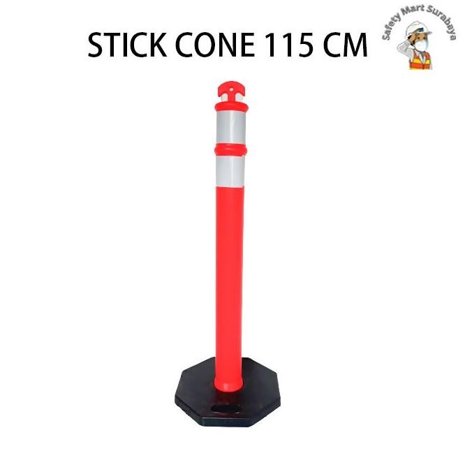 Stick Cone 115cm / Stick Cone Rubber Base Hitam