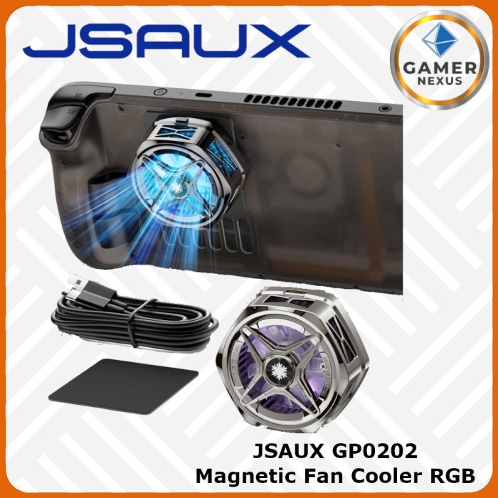 JSAUX GP0202 Magnetic Cooler Fan RGB for Steam Deck Phone Tablet