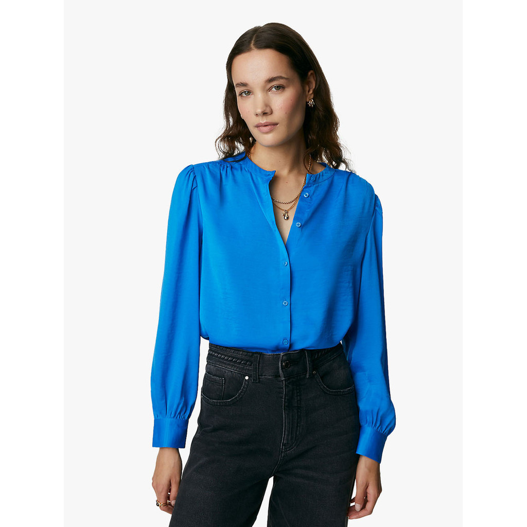 M&S - Blouse Wanita - Satin Collarless Blouse