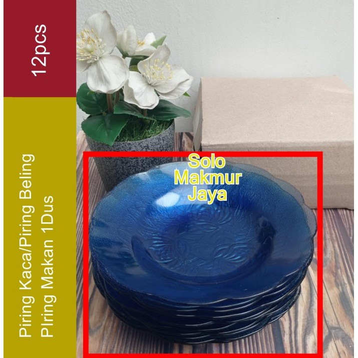 PIRING KACA PIRING BELING PIRING MAKAN BENING KACA BELING 1 LUSIN 12PC