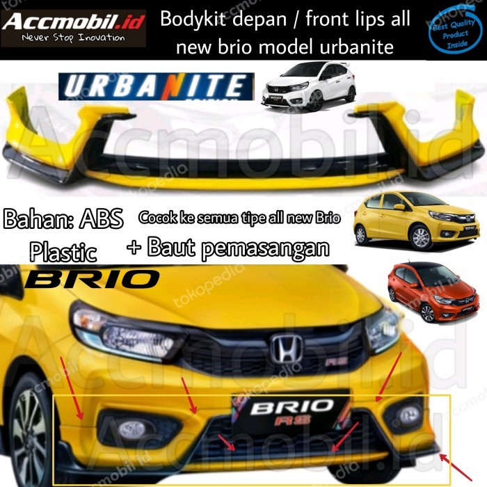 BODY KIT DEPAN FRONT LIPS ALL NEW BRIO MODEL URBANITE