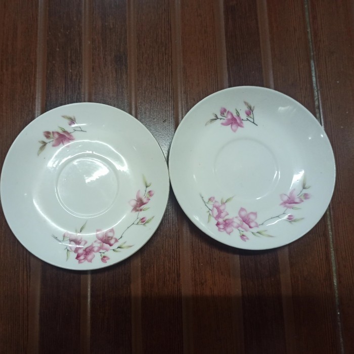 PIRING LEPEK JADUL KERAMIK MOTIF BUNGA SAKURA MADE IN CHINA DM :13CM
