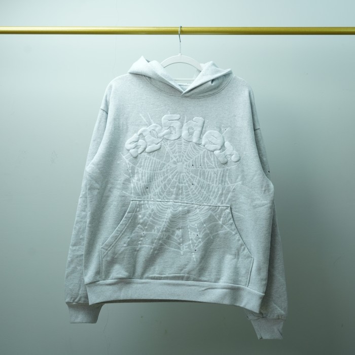 Sp5der OG Web Hoodie Heather Grey