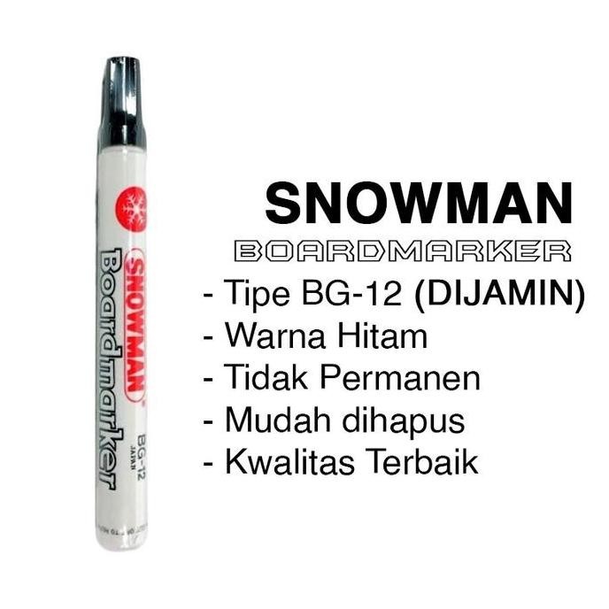 

Terbaru Spidol Snowman Whiteboard Marker Bg-12 - Hitam