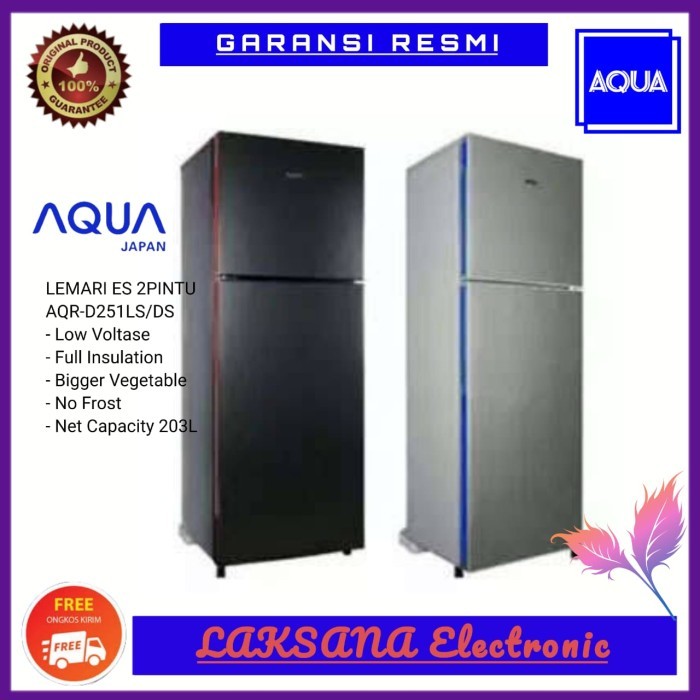 KULKAS 2 PINTU AQUA AQRD 251 (KHUSUS BANDUNG)