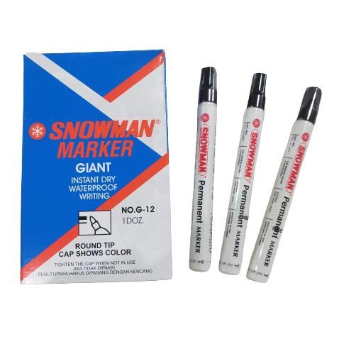 

Discount Spidol Snowman Permanent Marker G-12 Harga 1 Pcs Hitam