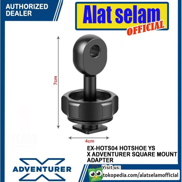 EX-HOTS04 Hot Shoe to YS Adapter Camera XAdventurer Square Mount Dive