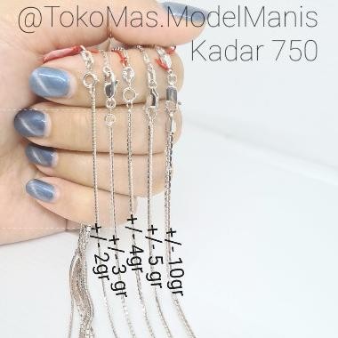 BIG SALE KALUNG EMAS PUTIH SANTA ITALY 750 KADAR 17 K 