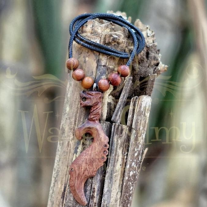 Ready Stock  Kalung Kujang Kayu Nagasari Cirebon - Kalung Bandul Kujang Kayu
