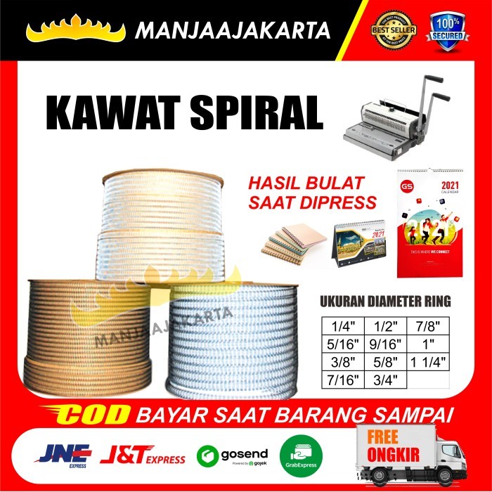 

Kawat Spiral Wbi No.8 Putih Ring Kawat Kalender 1/2 Putih Kalendermeja Murah Berkualitas