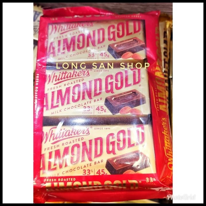 

Whittaker'S Fresh Roasted Almond Gold (3 Pcs @ 45 Gr) - Coklat Impor