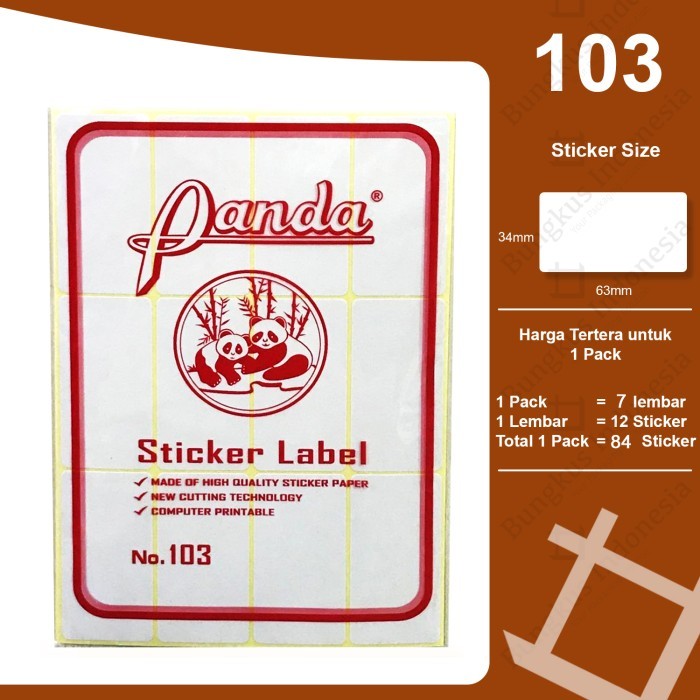 

TERMURAH - Label 103 Sticker Undangan 3,2x6,4cm