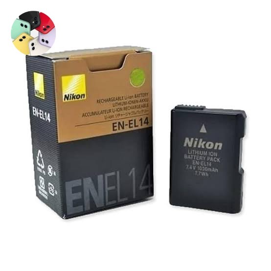 TERBARU - baterai nikon en el14 for nikon d3100 d3200 d3300 d3400 d3500 d5100 d5200 d5300 d5500