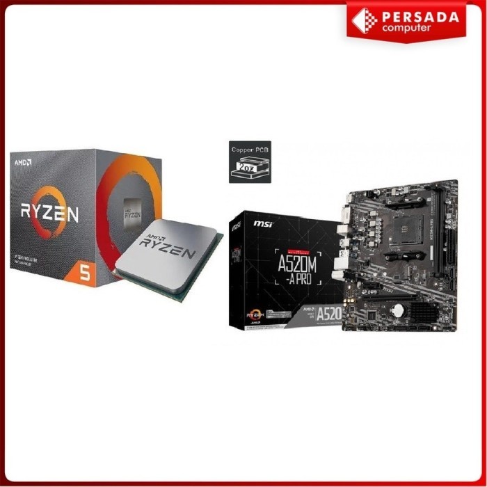 TERBARU - Paket Mobo AMD Ryzen 5 5600G + MSI A520M-A Pro