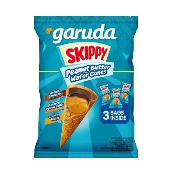 

GARUDA SKIPPY PEANUT BUTTER WAFER CONES 45 GR